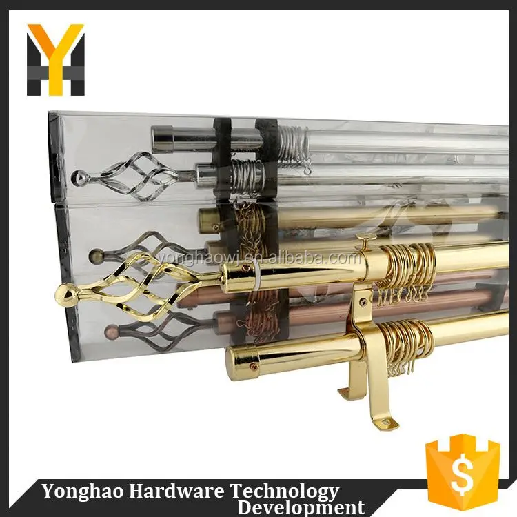 Trendy style adjustable metal wrought iron cheap curtain rod