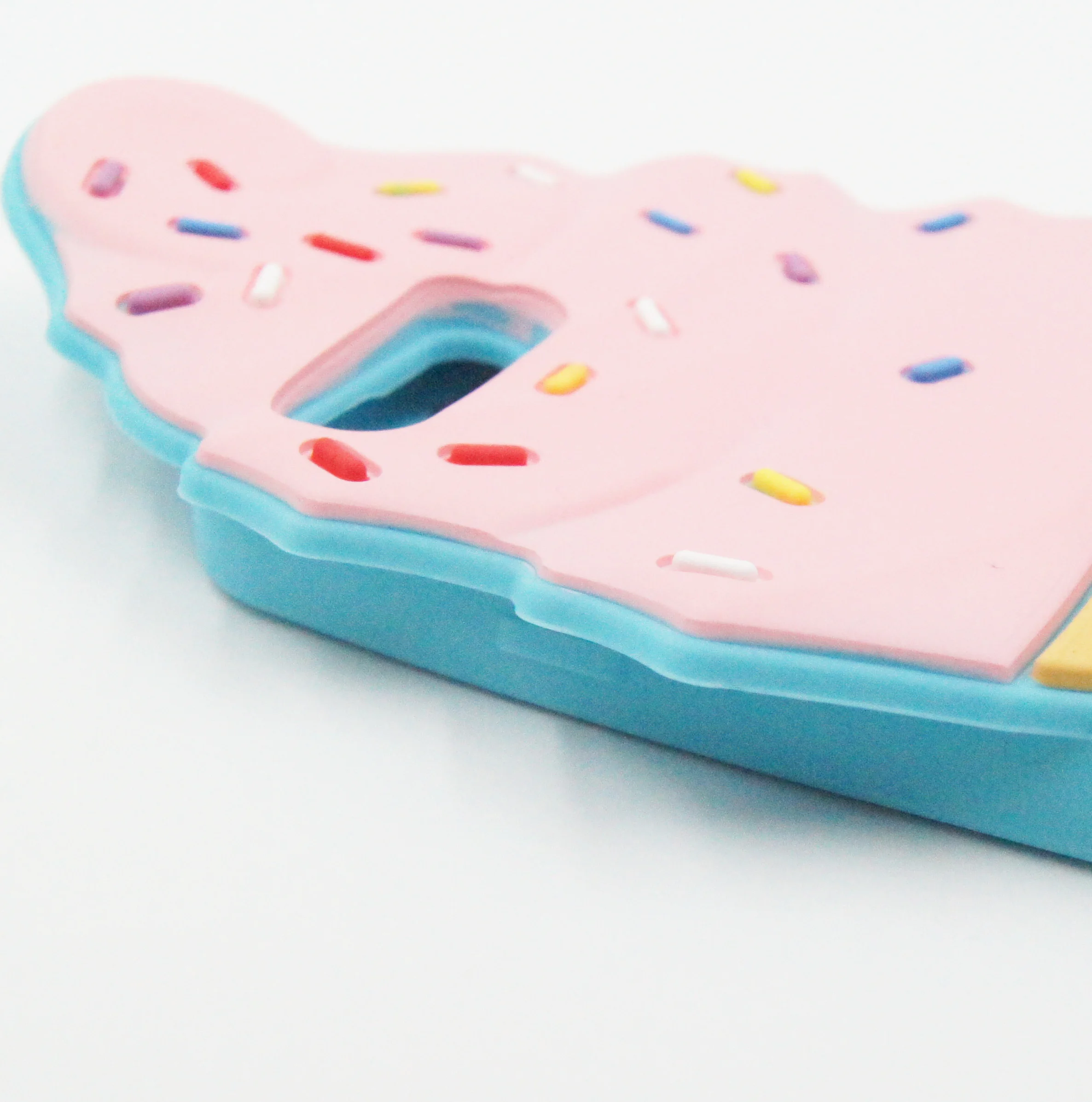 
Custom cartoon silicone ice cream phone case for iphone 6plus 