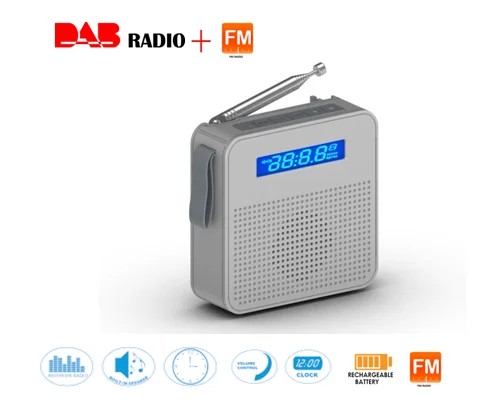 
New Style Portable DAB /DAB+ digital Clock radio with BT and big rechargeable battery 