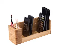 Bamboo Makeup Cosmetic Eyeshadow Palette Organizer
