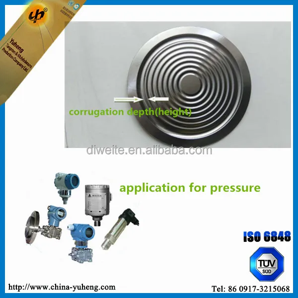 China  differential pressure sensor Tantalum titanium 316l foil diaphragm