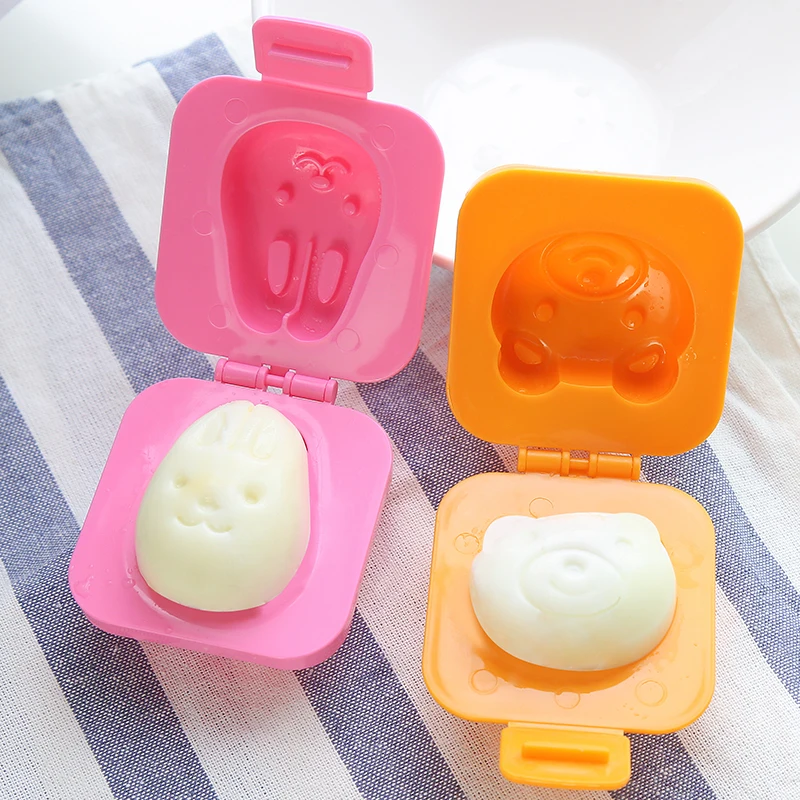 Cartoon Sushi Rice Decorating Mold DIY Cute Boil Egg Mold Kitchen Supply (Bear and Rabbit)