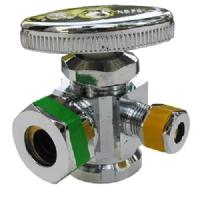 
5/8 OD X 1/2 IP X 3/8 C COPPER WATER ANGLE SHUT OFF VALVE 