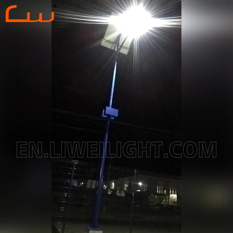 50watt 60W cob lamp head LED solar street light case 7-8M pole