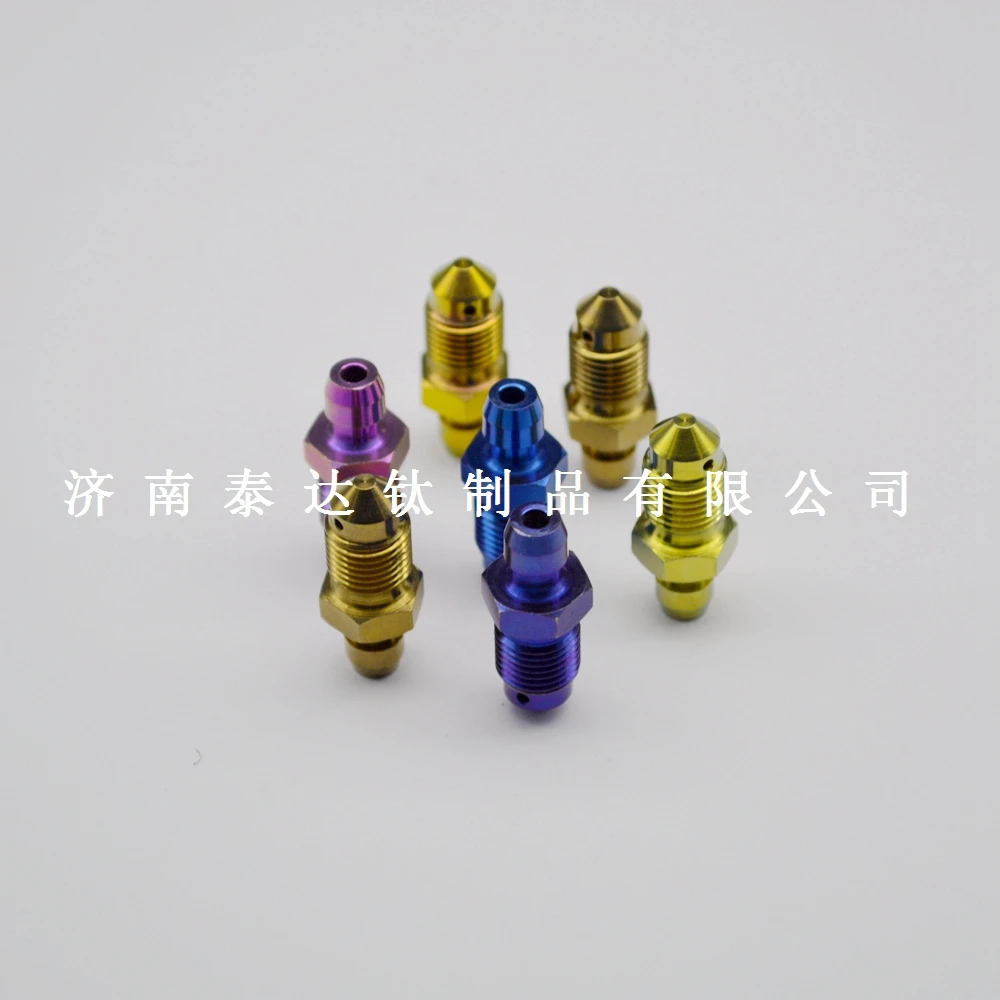 Jntitanti Custom High Performance Gr.5 Titanium Alloy Ti-6Al-4V Bleed Bolts Bleed Screw Titanium Nipple
