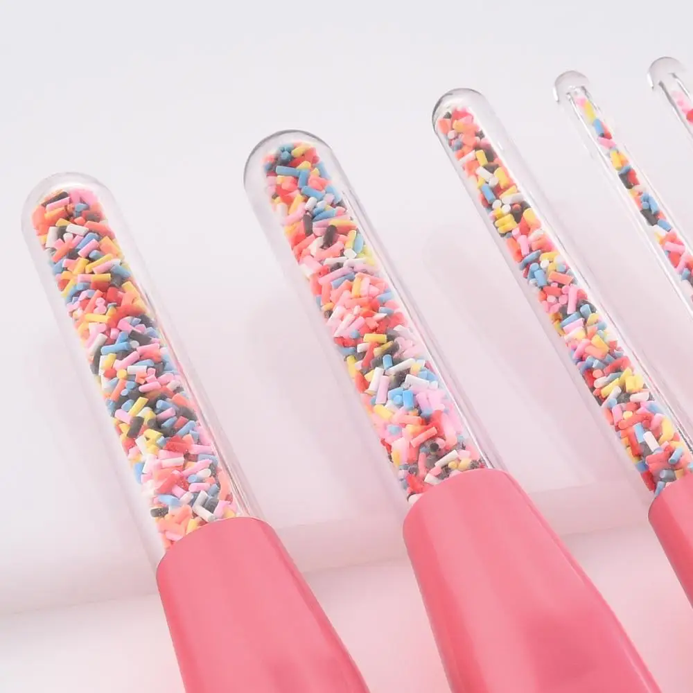 5pcs Candy Crystal Kabuki Makeup Brush Set Kit for Girls