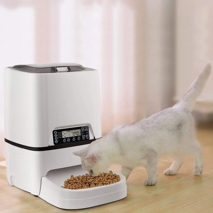 Automatic Cat Feeder 6L Pet Feeder Dog Food Dispenser with Time and Meal Size Programmable Meal Call