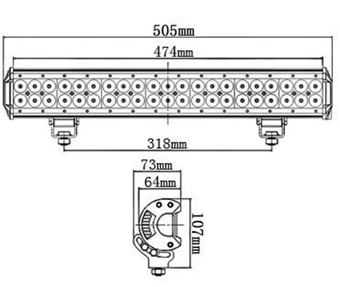  Guangzhou auto parts 126 Вт грузовой свет бар 4000 к 5000 20 дюймов светодиодные световые
