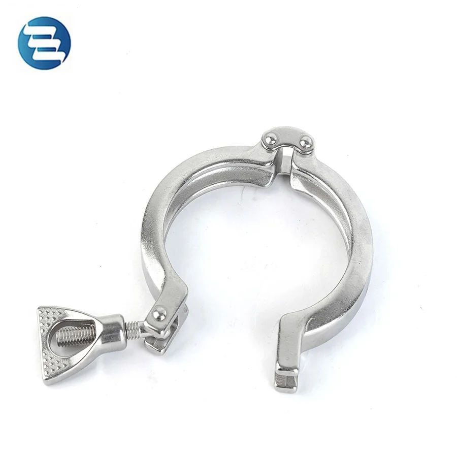 3A DIN Sanitary SS304 Stainless Steel Heavy Duty Double Pin Pipe Ferrule Clamp