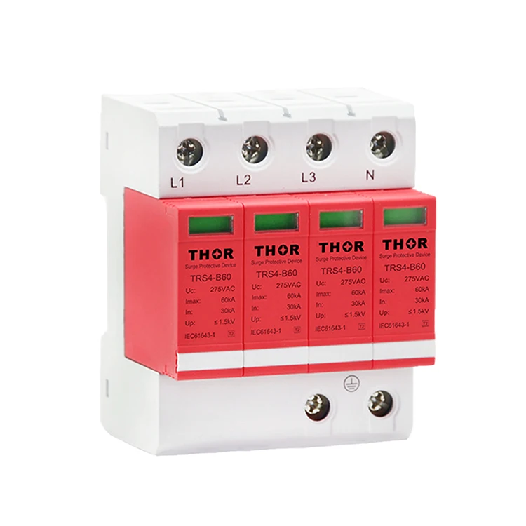 Lightning protection SPD 60KA electrical surge protector device power lightning surge arrester