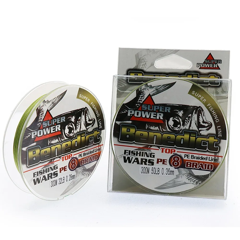 Retail BENEDICT  6LB-100LB 100m 300m 4 strands100% PE Braided Multifilament Line