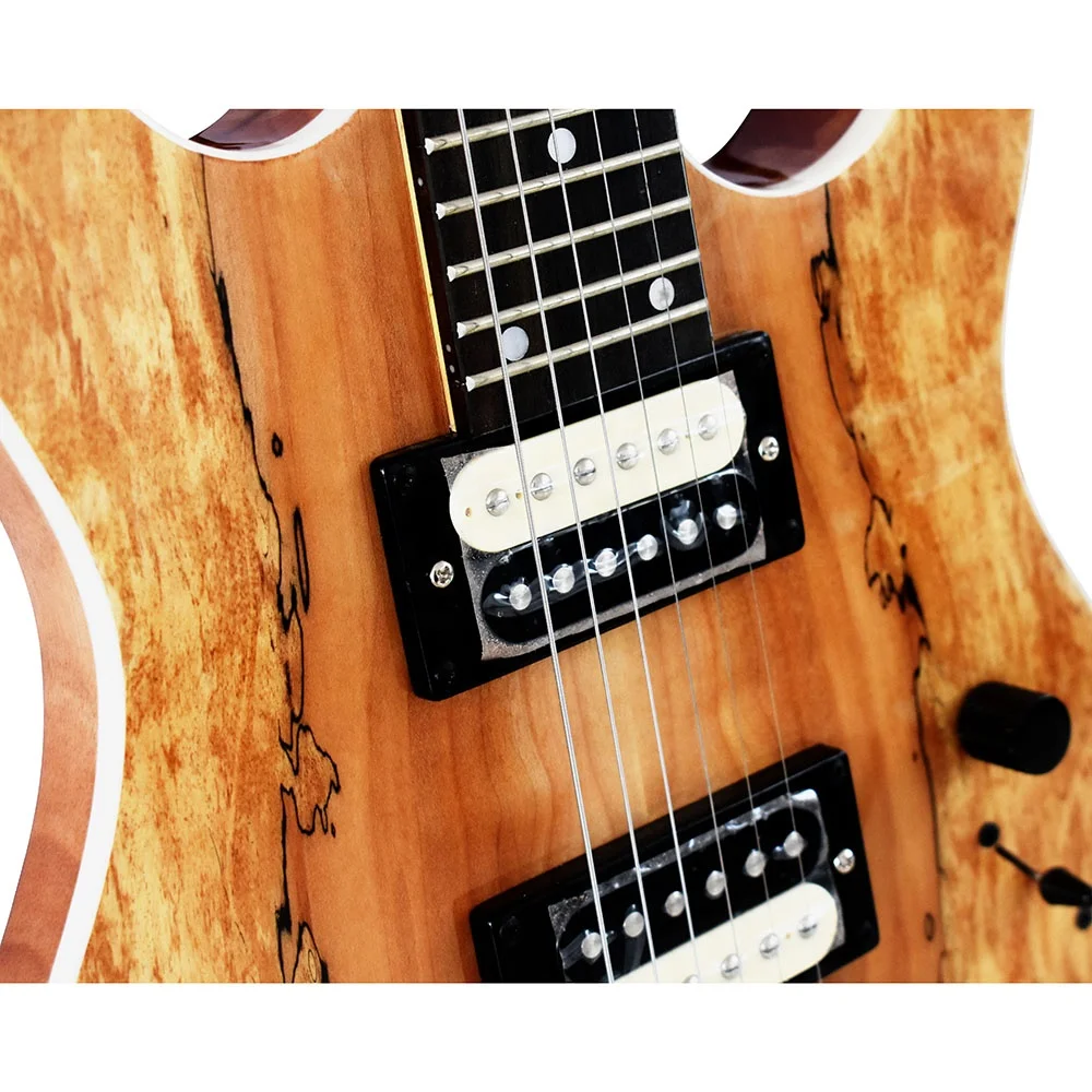 Безголовая электрическая гитара, твердая гитара ясеня, музыкальный инструмент, электрическая гитара