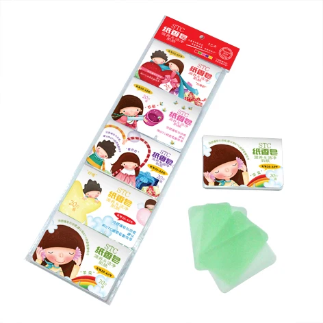 
Portable dissolving basic cleaning mini OEM hand washing paper soap for kids 