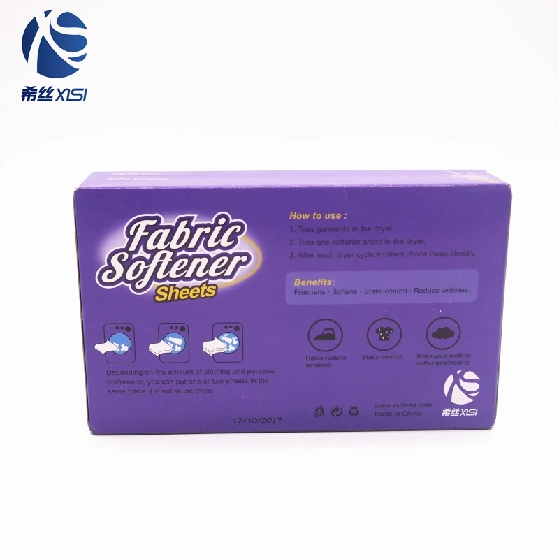 Sample fabric softener dryer can be provided to reduce wrinkles and fragrance