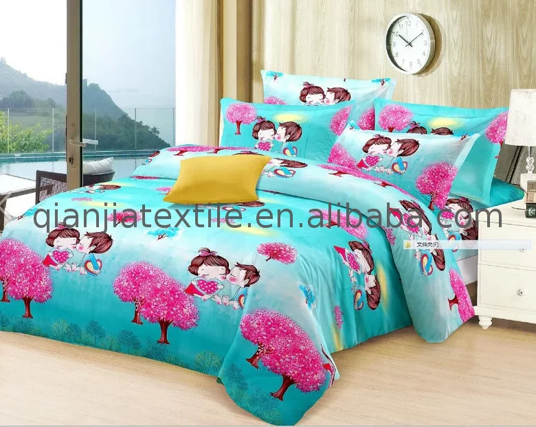 Factory directly sell  polyester linen fabric flat sheet 100% polyester fabric for bedding set