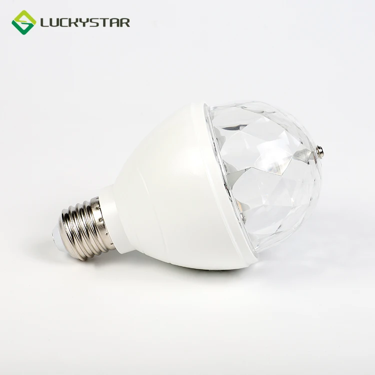 Decoration 3W full color rotating lamp lights perfect for parties led disco bulb disco light