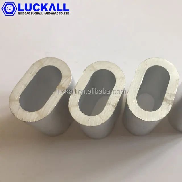 DIN3093 Stainless Steel Metal Wire Rope Aluminium Cable Crimp Hose Ferrule Clamp Fittings Joint Oval Sleeve For Hoses
