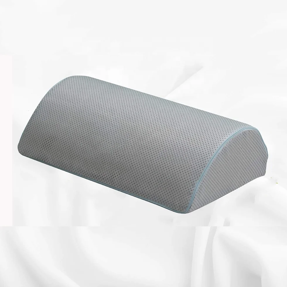 Ergonomic Airplane Office Leg Feet Knee Support Half Moon Footrest Memory Foam Pillow Bolster Foot Rest Cushion For Under Desk