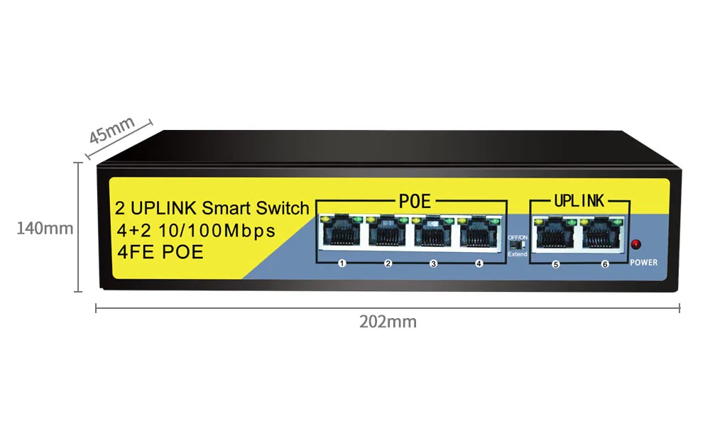 OEM/ODM high quality Manufacture 4 port 10/100M poe switch