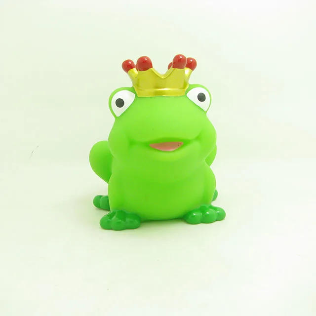 Rubber Green king Frog lovely Baby Bath Toy