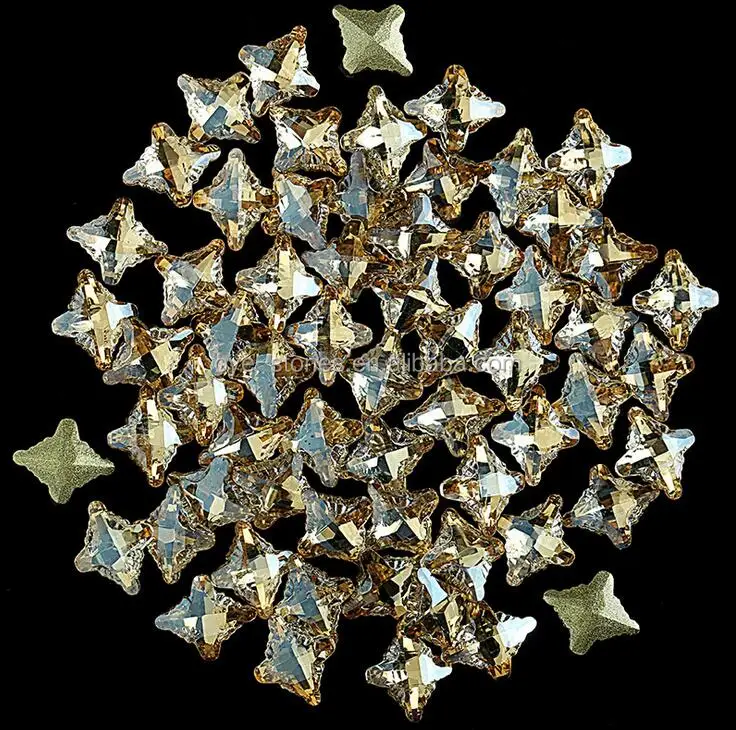 
Factory direct sales excellent quality crystal ab cross shaped glass stones 