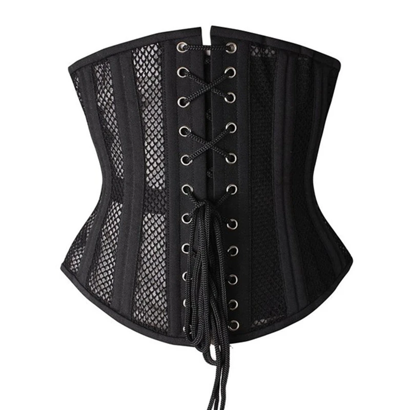 Black latex 9ateel bone custom made latex corset
