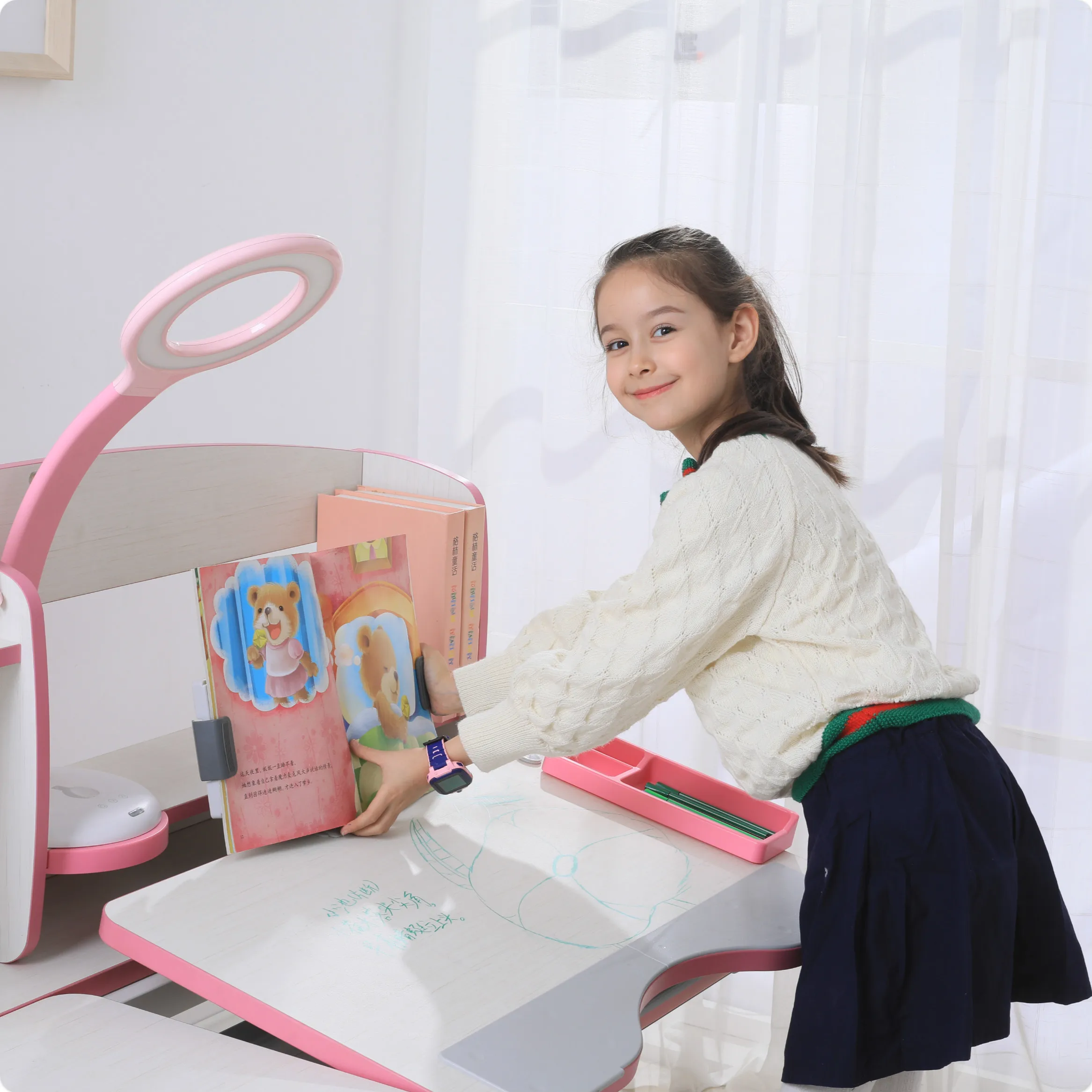 
Kidsrite Height Adjustable Ergonomic Kids Study Table Chair 