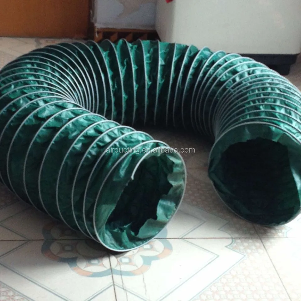 Flexible Spiral wire canvas duct Flame retardant, waterproof, airtight, anti UV