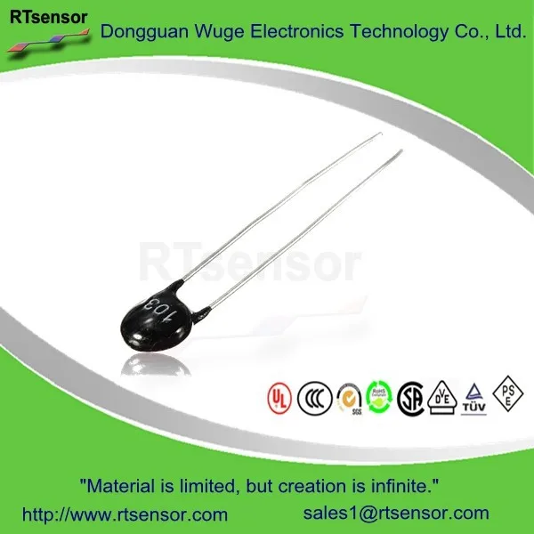 RTsensor MF11 103 Temperature Compensation 10K NTC Thermistor , MF11 Temperature Compensation NTC Thermistor