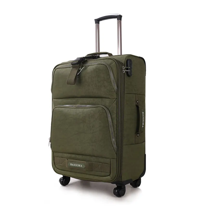 Four wheel trolley luggage decent travel luggage eminent trolley luggage green and light trolley bag&luggage bags&travel bag