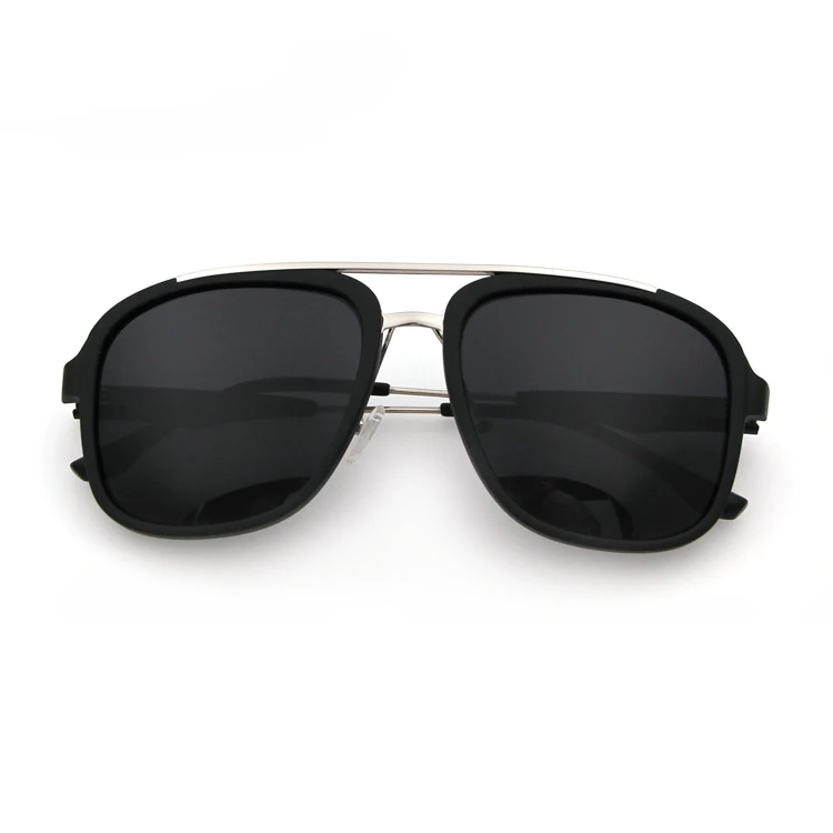 Low MOQ discount price big frame silicone nose pad metal tr90 sunglasses polarized