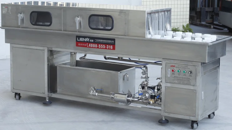 Lienm Semi-auto Rotary Cosmetic Lotion Cream Perfume Glass Plastic Bottle Rinsing Equipment Washing Cleaning Machine