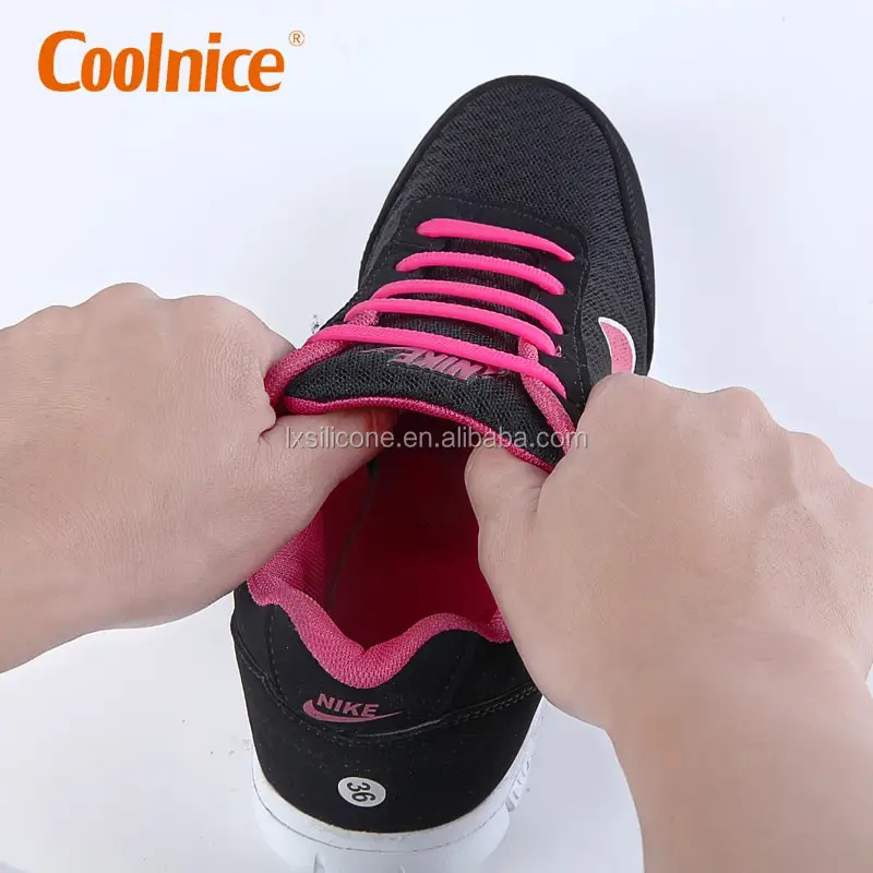COOLNICE BRAND Custom Logo no Tie Shoelace for Stronger Adults
