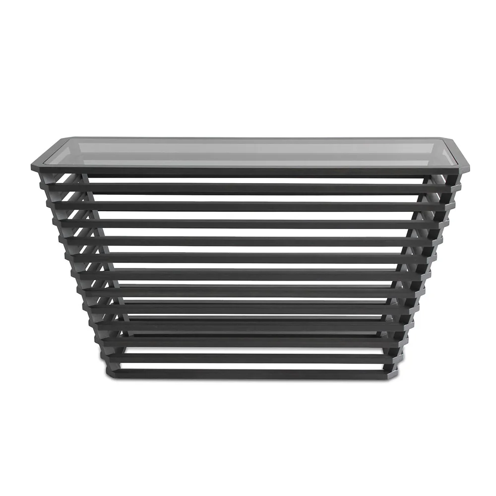 Spectrum Modern design living room furniture art deco corner long Solid Bamboo Console Table