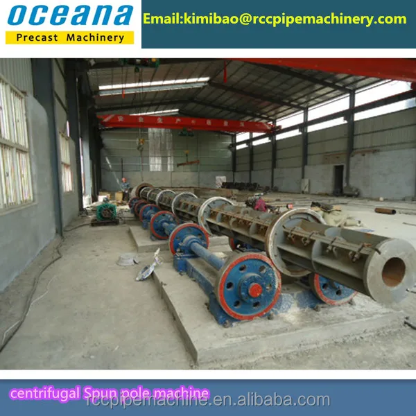 Electric concrete pole making machine with mold production line