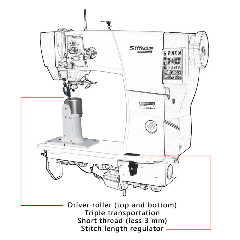 
S7 single needle leather post bed sewing machine 