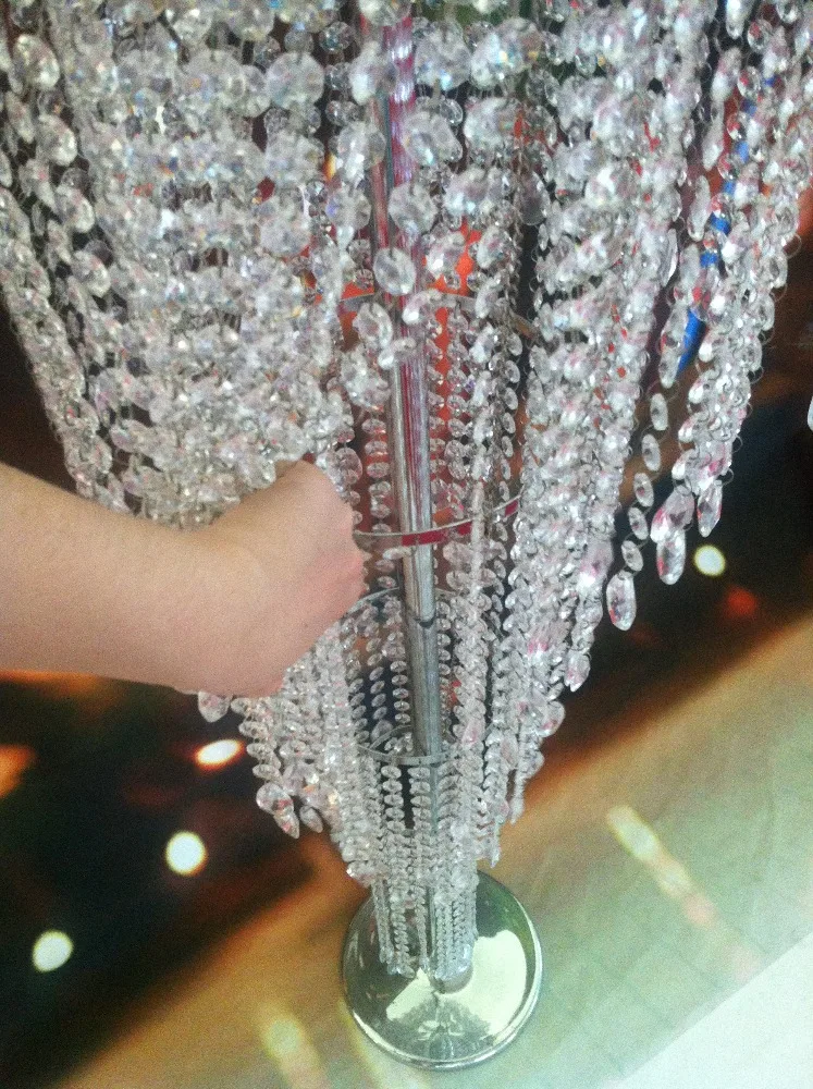 Crystal hanging centerpiece/ wedding floor chandeliers/ flower stands chandeliers for wedding stage walkway