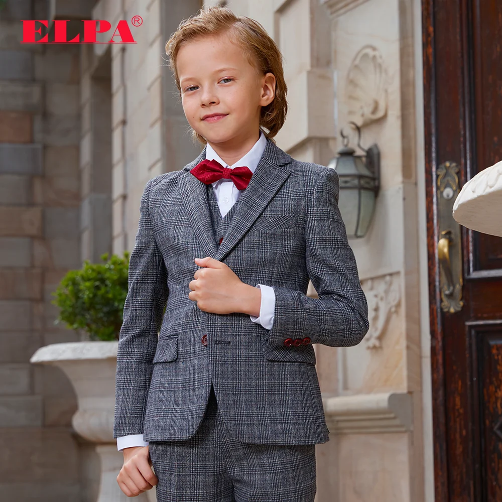 
ELPA slim fit new fancy designer 3 piece formal party wedding occasion wear kids suits for boys 