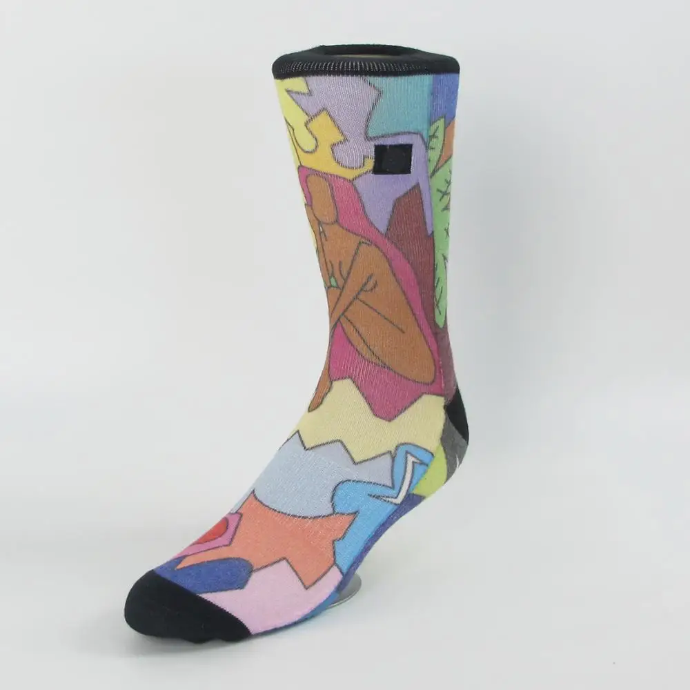Custom new style colorful sublimation printing socks with high quality
