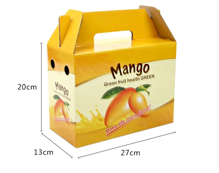 mango box packing customize color printed 5kg 10kg corrugated carton box for fresh mango freeze fruit transport boxes