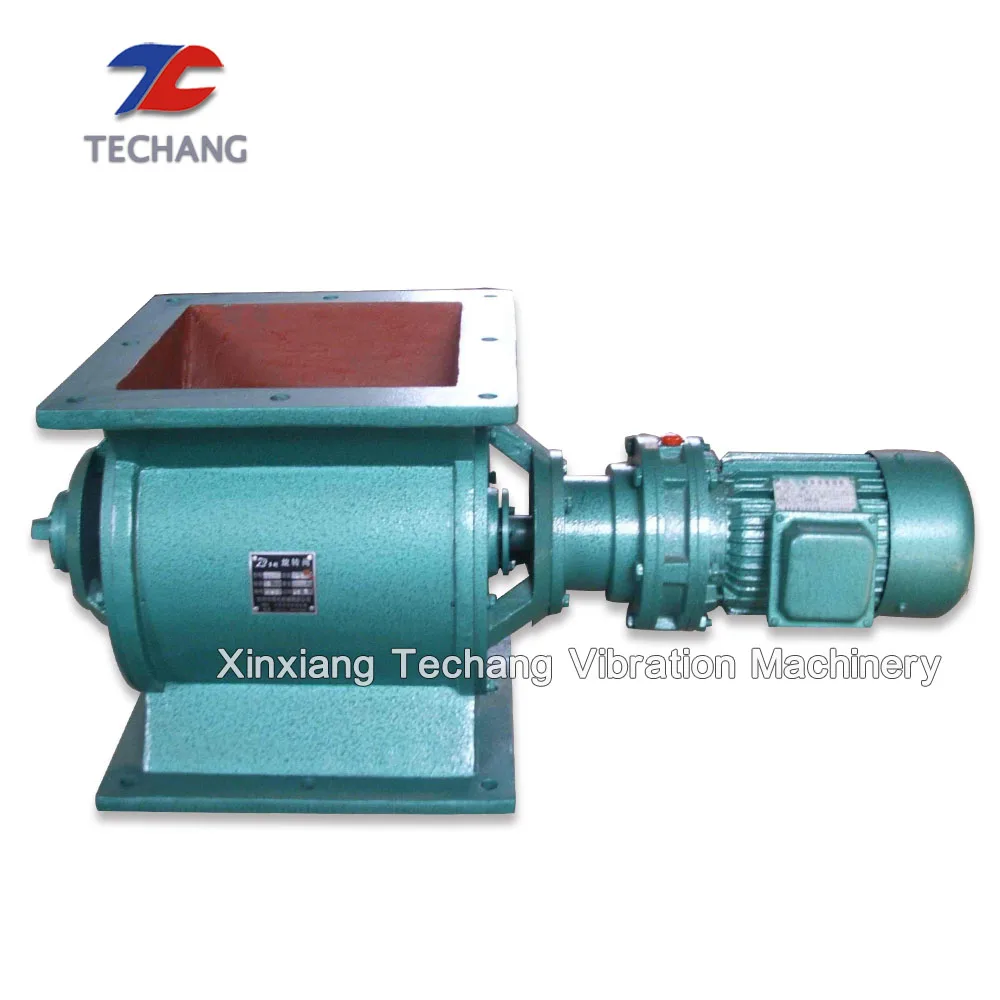 Dust rotary feeder rotary valve discharge airlock