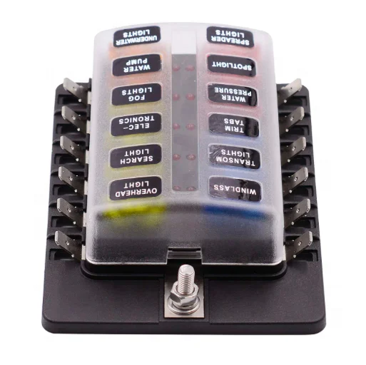 12 Way LED Indicator Blade Fuse Holder