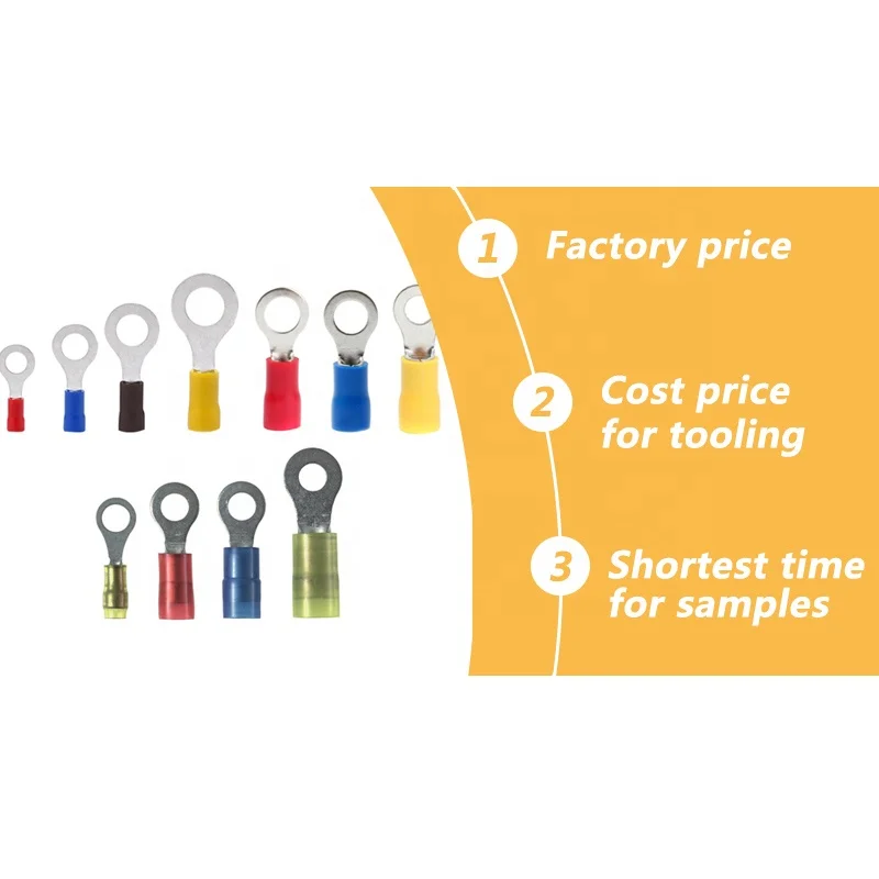 terminales para cable,QWT 4 gauge 6mm 8mm copper tinned Insulated female cable ring fork y terminal lugs crimps connector