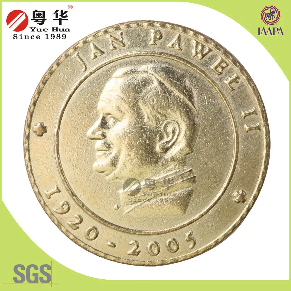 Wholesale metal gold souvenir token for gift