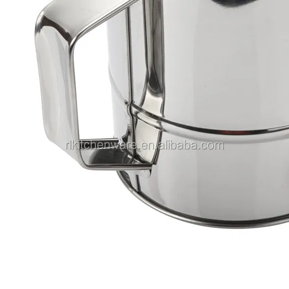 Professional Kitchen Baking Accessories Series Stainless Steel Rotary 5 Cup Industrial Flour Sifter