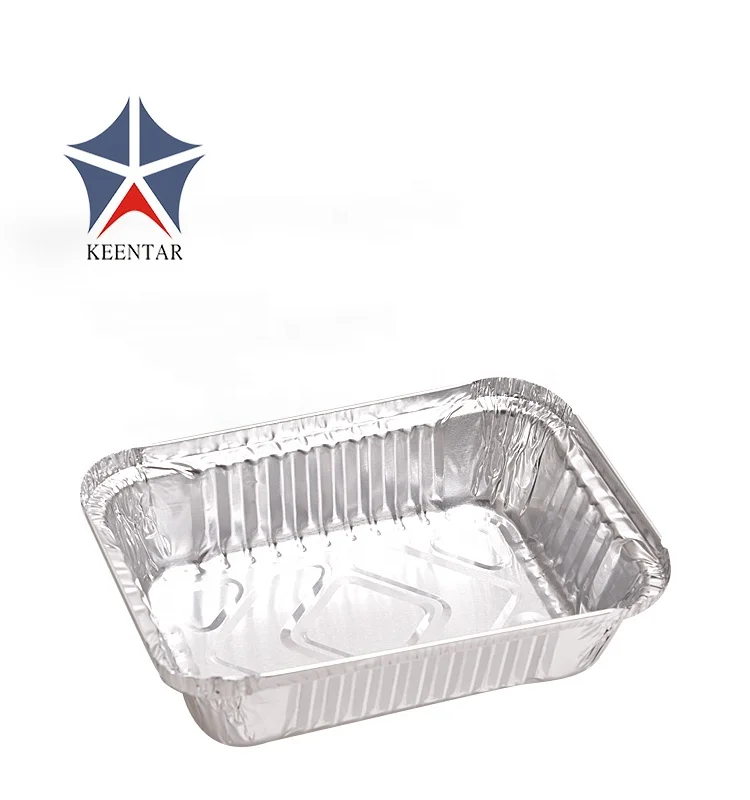 Aluminum Foil Trays for Food,disposable Aluminum Foil Bowl Top One Disposable Container Food Packing Rectangle 1000pcs/ctn 0.6mm (62121862280)