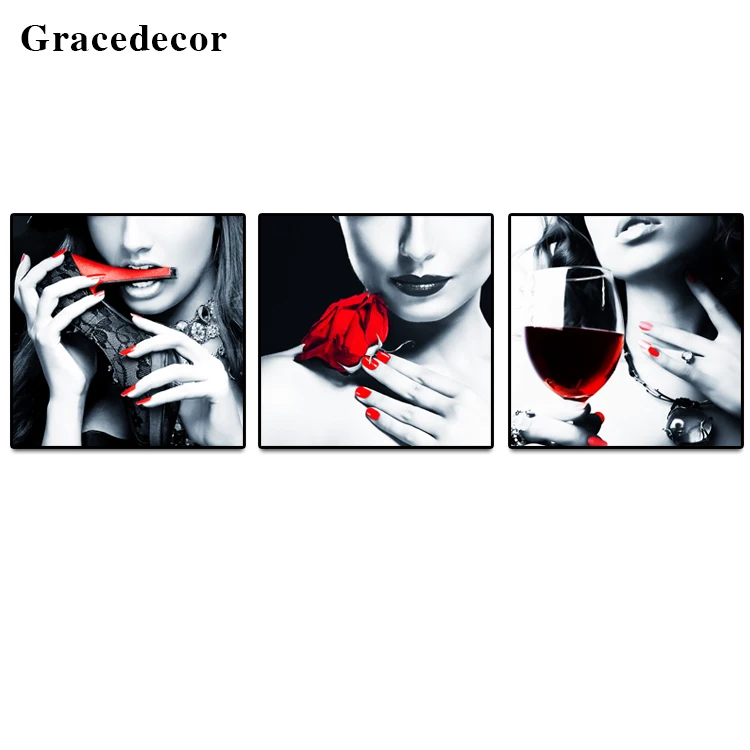 Art Home Decor Crystal Glass Famous Beautiful Woman Images Black And White Abstract Painting