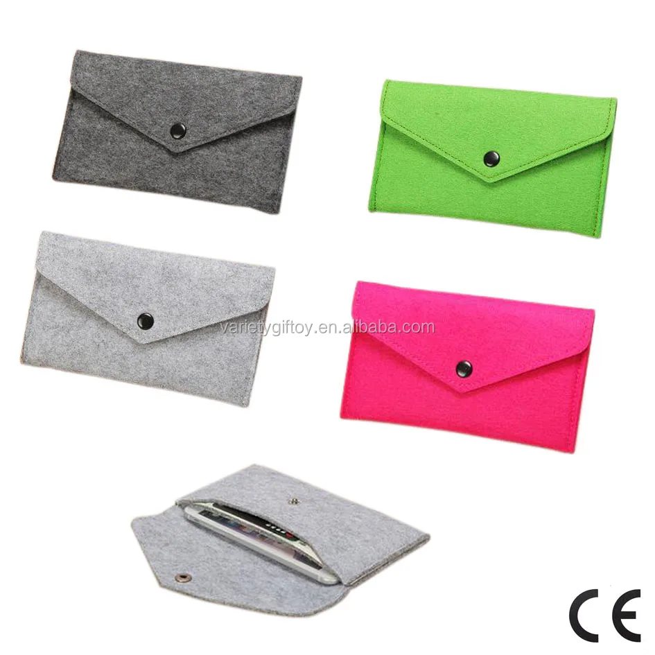 Eco-friendly handmade felt case bag for pad and phone