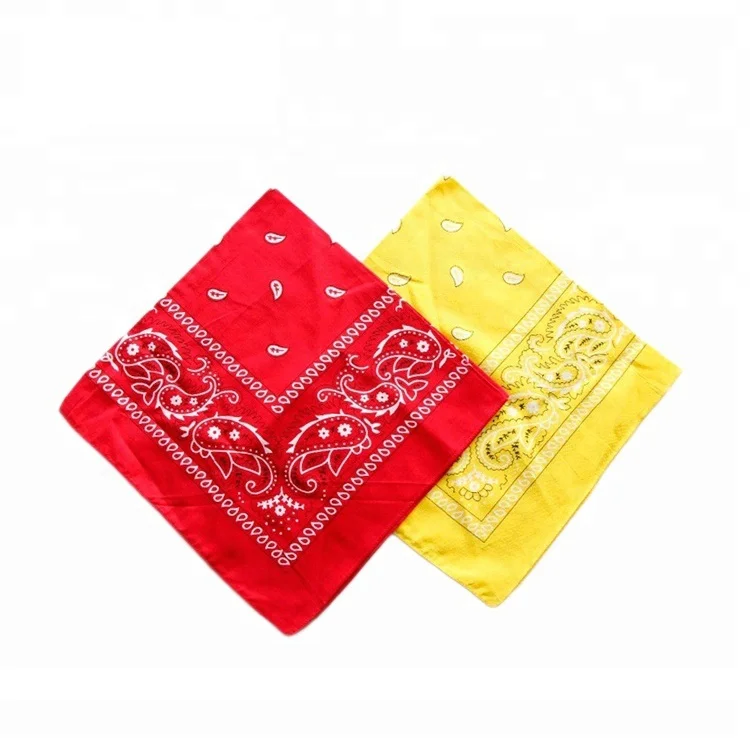 wholesale custom sweat plain cotton digital printed paisley western women sun sport mask promotional bandana for hair decoration