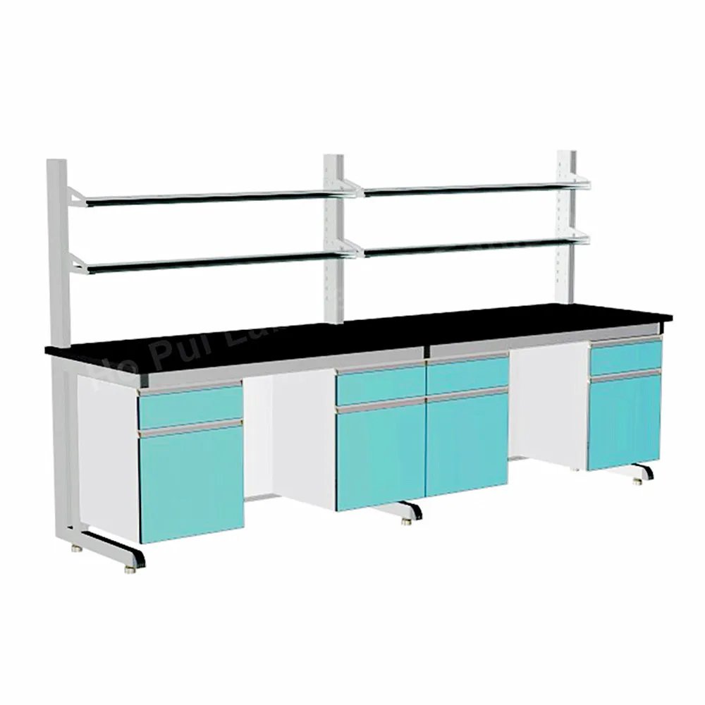 High quality School Lab Furniture Epoxy Resin Table Wall Workbench